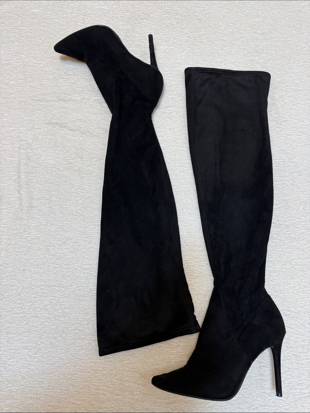 Jessica Simpson Black Over-the-Knee Faux Suede Stiletto Boots